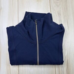 Lululemon Athletica Women's Daily Yoga Full Zip Jacket Navy Blue Size 10 Stretch